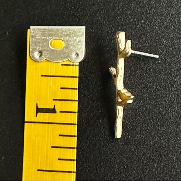 Vintage Artisan Tree Branch Post Earrings - Picture 5 of 5